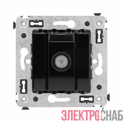 Розетка телевизионная оконечная TV СП Avanti "Черный квадрат" DKC 4402523