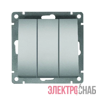 Выключатель 3-кл. СП Афина 10А IP20 механизм серебр. Universal A0043-S
