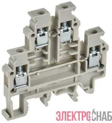 Колодка клеммная CTS-ML 2 ур. 4кв.мм сер. IEK YCT13-00-2-K03-004