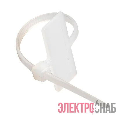 Хомут кабельный ХП2 2.5х100 нейл. бел. с таб. 24х10 (уп.100шт) IEK UHH62-3-100-100