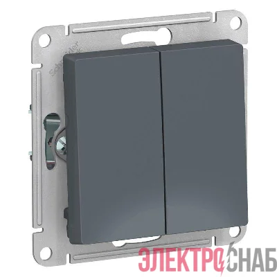 Переключатель проходной 2-кл. СП AtlasDesign 10А IP20 (сх. 6/2) 10AX механизм грифель SE ATN000765