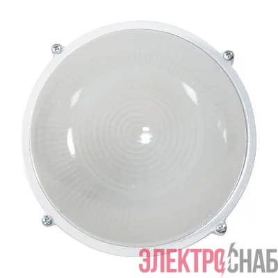 Светильник "Банник" 1301 НПП 03-60-013 1х60Вт E27 IP65 круг малый корпус бел. Элетех 1005500934