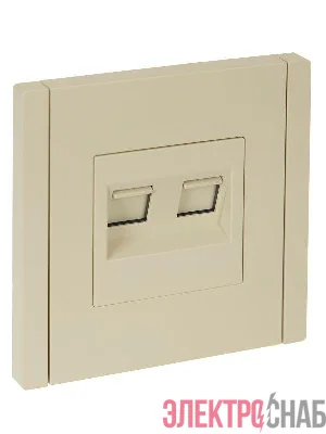 Розетка 2-м RJ11+RJ45 кат.5E FORTE&PIANO FP435 ваниль IEK FP-KT20-O-1-K10