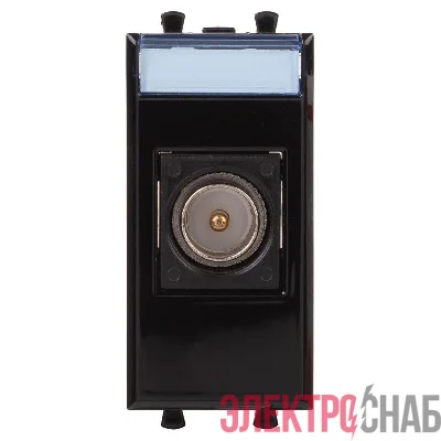 Розетка телевизионная одиночная TV 1мод. Avanti "Черный квадрат" 16А модульная DKC 4402501