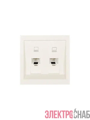 Розетка 2-мест. компьютерная СП ZIMA IP20 слон. кость LEZARD 704-9088-141