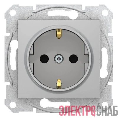 Механизм розетки 1-м СП Sedna 16А защ. шторки с заземл. быстрозажим. контакты алюм. SchE SDN3001760
