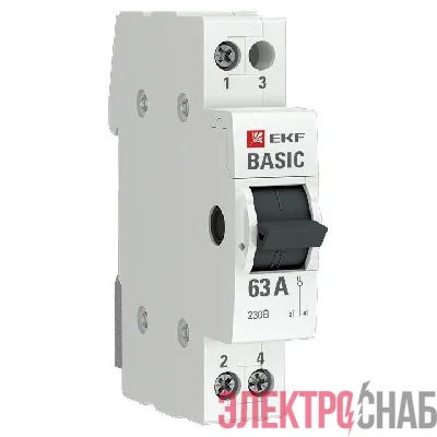Переключатель трехпозиционный 1п 63А Basic EKF tps-1-63