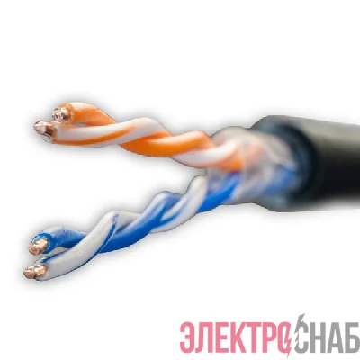 Кабель витая пара U/UTP кат.5E 2х2х24AWG solid Cu PE Out. Premium 500м (м) SUPRLAN 01-0210-1