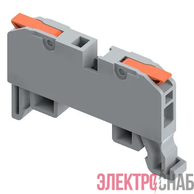 Клемма проходная СМК 222-221D/222-2411 (аналог 222-4111D) 1п на DIN-рейку 0.2-2.5кв.мм сер. (уп.60шт) Rexant 07-5289