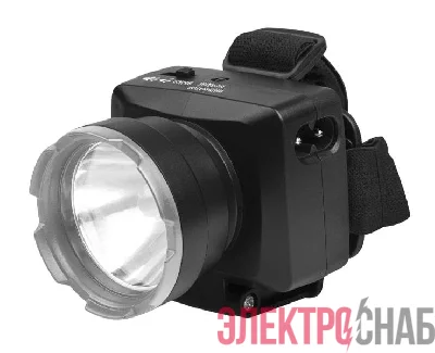 Фонарь налобный AccuFH7-L3W-bk 2 режима работы: 100проц./50проц. IP20 регулир. угол наклона индикатор зарядки черн. ФАZА 2857644