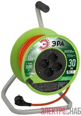 Удлинитель на катушке 4х30м с заземл. RP-4e-3x1.5-30m ПВС 3х1.5 Эра Б0056102