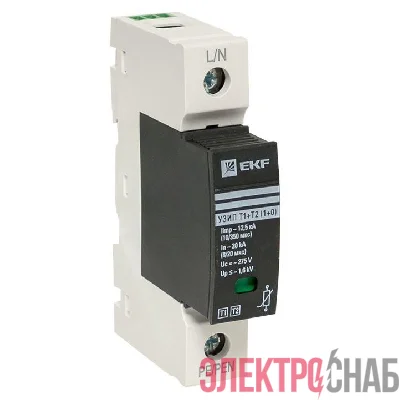 Устройство защиты от импульсных перенапряжений Т1+Т2; Iimp-12.5kA; In-20kA; Uc-275В; 1+0 PROxima EKF OV12-1-501