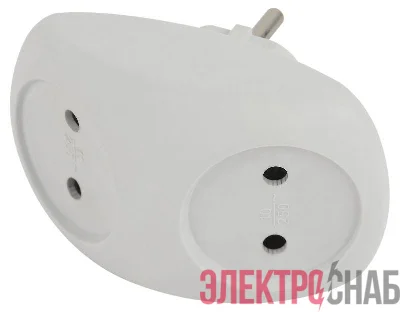 Разветвитель 2-м без заземл. 10А IP20 SPx-2-W бел. Эра Б0053480