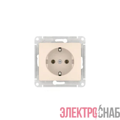 Розетка Glossa 16А с заземл. быстрозажим. клем. механизм беж. SE GSL000243S