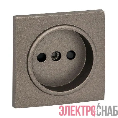 Панель лицевая Валенсия для розетки 1-м 10А защ. шторки без заземл. графит PROxima EKF ESR10-L-022-60