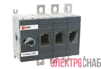 Рубильник 3п 200А без рукоятки управления TwinBlock PROxima EKF tb-s-200-3p