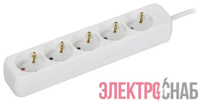 Удлинитель 5х5м 10А У05 ПВС 3х1 бел. UMA IEK UM-YP10-10-05-05-Z-K01