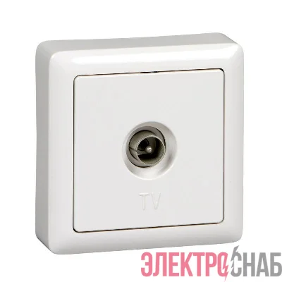 Розетка телевизионная оконечная TV ОП Хит бел. SE RAT-1A3-B