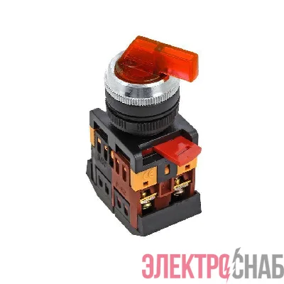 Переключатель ANLC-22 3P красн. с подсветкой 220В NO+NC EKF psw-anlc-3p-r-220