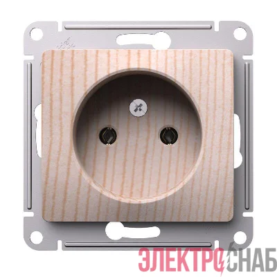 Розетка Glossa 16А без заземл. механизм сосна SE GSL001541