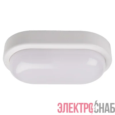 Светильник светодиодный "Банник" PBH-PC2-OA 12Вт 4000К IP65 ЖКХ ДБП овал. пылевлагозащ. бел. JazzWay 1035677A
