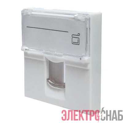 Панель лицевая 1 порт 45х45 Keystone шторка откидное маркиров. окно (DIY) SUPRLAN 10-0301-1