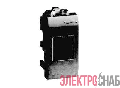 Розетка телевизионная проходная TV 1-м СП 1мод. Brava черн. DKC 77581N