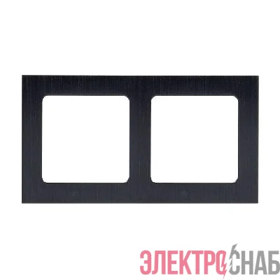Рамка 2-м Стокгольм металл. черн. PROxima EKF EZM-G-303-10