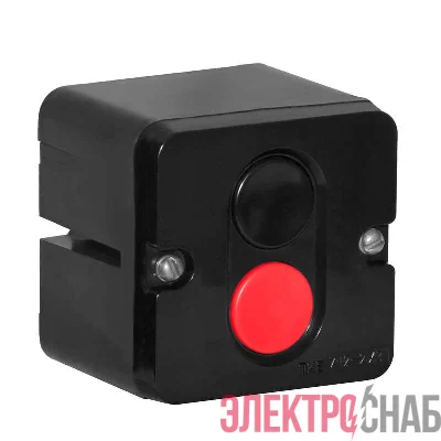 Пост кнопочный ПКЕ-712/2 "Пуск-Стоп" 1 черн. 1 красн. Электродеталь ПКЕ-712/2.1Ч.1К