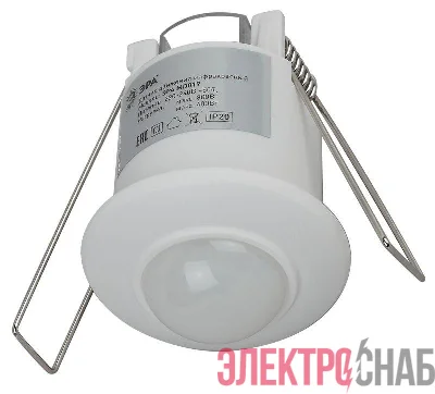 Датчик движения MD 019 бел. 800Вт 360 гр. 6М IP20 (1001600) бел. Эра Б0044167