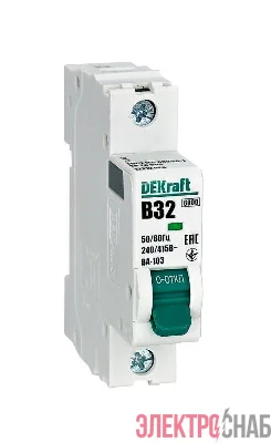Выключатель автоматический модульный 1п B 32А 6кА ВА-103 DEKraft 12212DEK