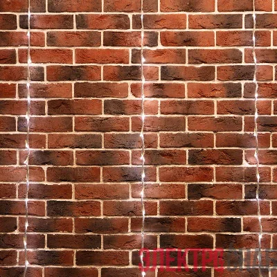 Гирлянда светодиодная "Светодиодный Дождь" 2х9м 480LED бел. 40Вт 24В IP65 эффект водопада с контроллером трансф. в компл. провод прозр. Neon-Night 235-495