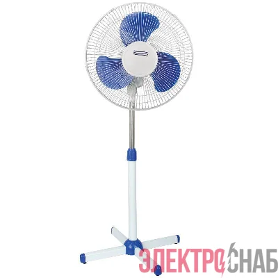 Вентилятор напольный ELX-FS01-C35 35Вт 220-240В 125см 16дюйм син. с бел. Ergolux 13426