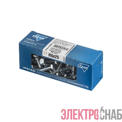 Болт с шестигранной головкой М6х25 DIN 933 оцинк. (уп.70шт) Tech-Krep/Zitar 105202