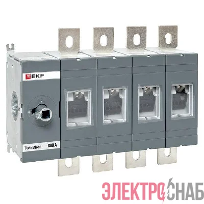 Рубильник 4п 800А без рукоятки управления TwinBlock EKF tb-s-800-4p