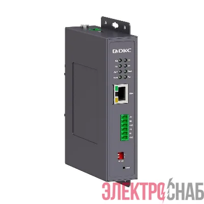 Преобразователь промышленный протоколов и интерфейсов 1х10/100Base-T(X) портов RJ45 2хRS-485 12-48В DC DKC N3000-1T2D-485-P3