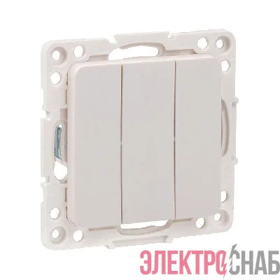 Выключатель 3-кл. Стокгольм 10А механизм бел. PROxima EKF EYV10-024-10