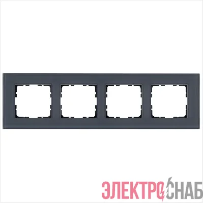 Рамка 4-м G-Glass стекло маренго Jasmart G1004GC