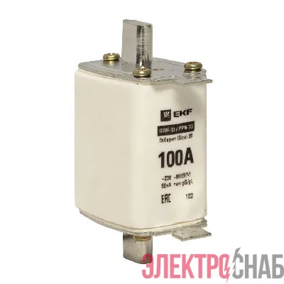Вставка плавкая ППН-33 160/100А габарит 00 PROxima EKF fus-33/160/100