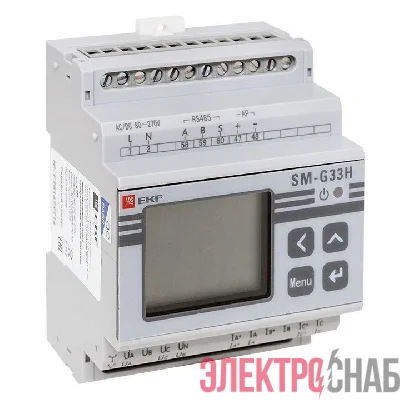 Прибор измерительный многофункциональный G33H на DIN-рейку ЖКИ PROxima EKF sm-g33h