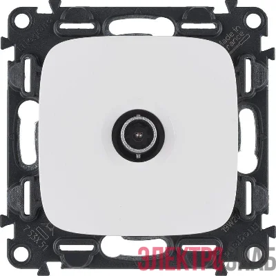 Розетка телевизионная TV 1-м Valena Allure 0-2400МГц с топологией "звезда" с лицев. панелью механизм бел. Leg 753751