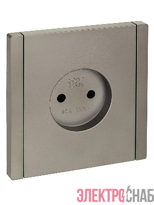 Розетка 1-м СП FORTE&PIANO FP518 10А без заземл. без защ. шторок винт. крепл. сталь IEK FP-R10-10-K46