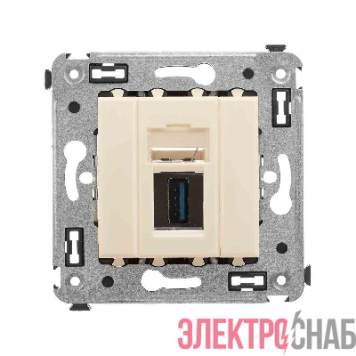 Розетка USB 3.0 1-м СП Avanti "Ванильная дымка" тип А-А DKC 4405303