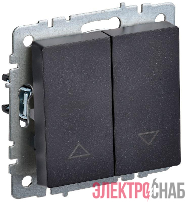 Выключатель жалюзи СП BRITE ВС10-1-5-БрЧ 10А механизм черн. IEK BR-V15-0-10-K02