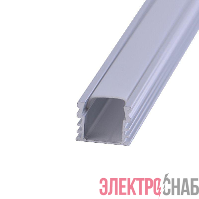 Комплект накладного алюм. профиля с рассеивателем 16х12мм 1м Rexant 146-401-1