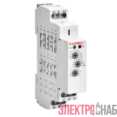 Реле времени многофункциональное конфигурация контакта 2CO AС/DC 12-240В DKC DRM-TM-2-240
