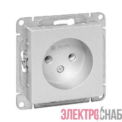 Розетка СП Эпика 16А без заземл. без шторок механизм алюм. EKF UP1-SOA-100