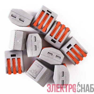 Клемма строительно-монтажная СМК 3 пр. до 4мм 32А 450 В 10шт V02-9W-222-413 сер. Volsten 15220