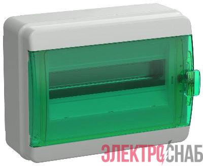 Корпус пластиковый КМПн-12 IP65 зел. прозр. дверь TEKFOR IEK TF5-KP72-N-12-65-K03-K06