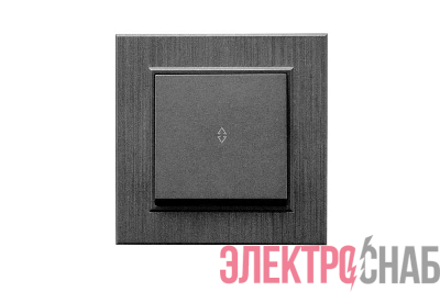 Выключатель проходной 1-клав. Karea LINE STAR дым. металлик Makel 86050005